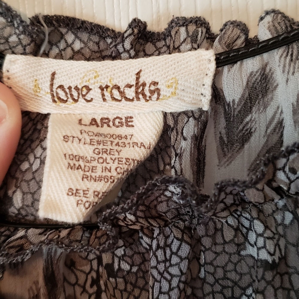 Love Rocks Sheer Blouse - Picture 3 of 5